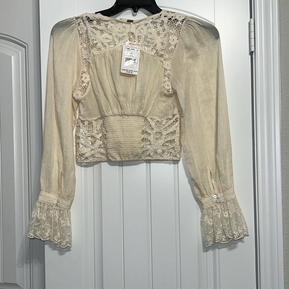 Free People Sorelle Lace Top in Tea - Picture 8 of 8
